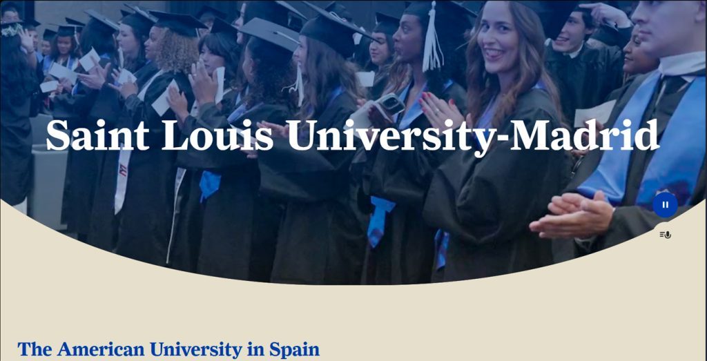 Página web de la Saint Louis University-Madrid.