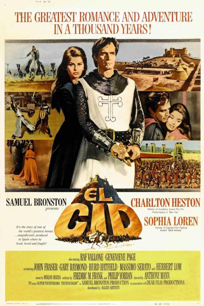Cartel de la película El Cid de 1961.