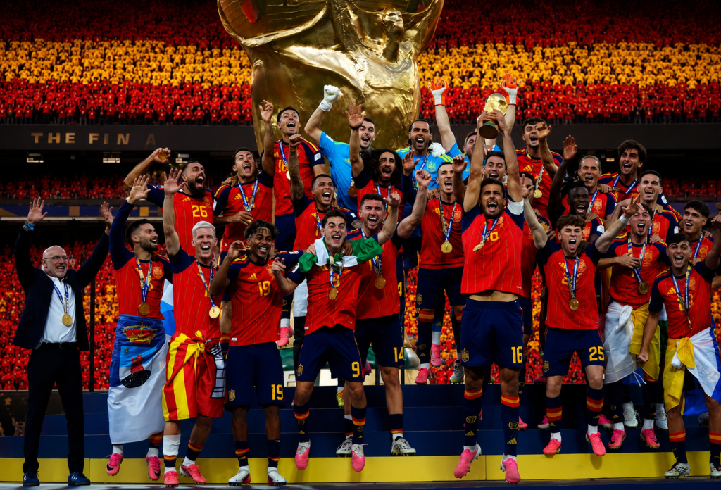 El triunfo de la selección (composición con IA).