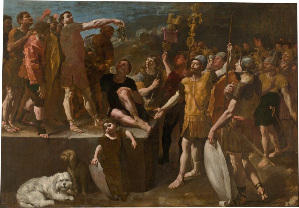 Alocución de un emperador romano, porGiovanni di Stefano Lanfranco, hacia 1638. ©Museo Nacional del Prado
